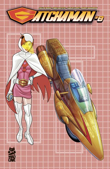 Gatchaman #8 Chris Batista Blueprint Jun And G-3 Cover