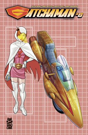 Gatchaman #8 Chris Batista Blueprint Jun And G-3 Cover