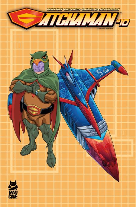 Gatchaman #10 Chris Batista Blueprint Ryu And G-5 Cover