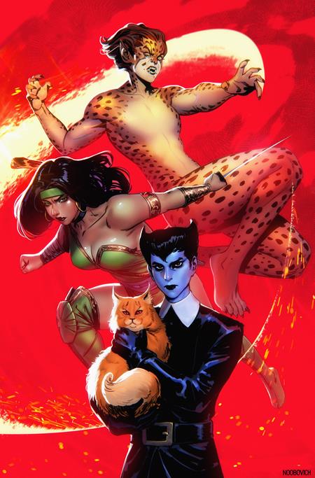 Cheetah And Cheshire Rob The Justice League #3 (OF 6) Noobovich Card Stock Cover
