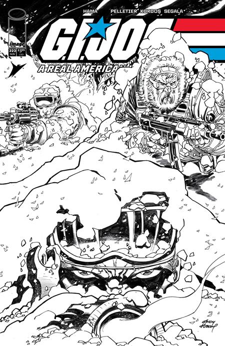 Gi Joe A Real American Hero #322 Andy Kubert B&W Cover
