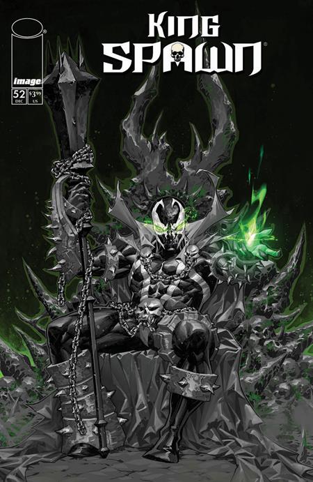 King Spawn #52  Kael Ngu B&W Cover