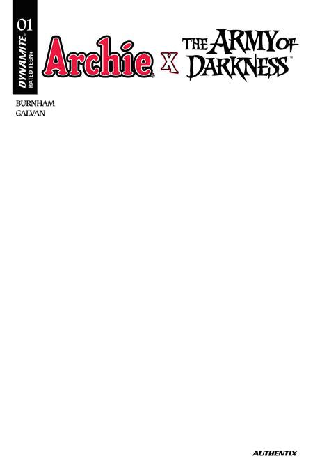 Archie X Army Of Darkness #1 Blank Authentix Cover