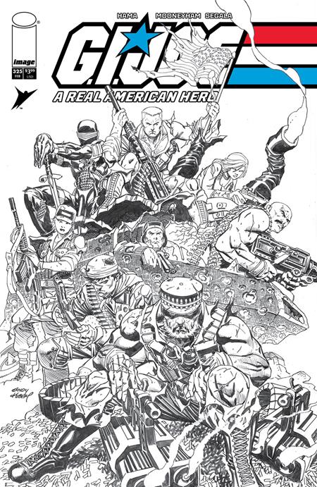 Gi Joe A Real American Hero #325 Andy Kubert B&W Cover