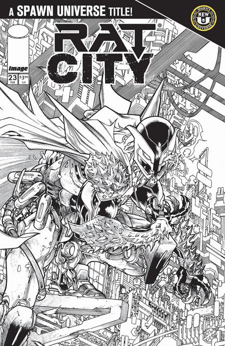 Spawn Rat City #23 Harvey Tolibao B&W Cover
