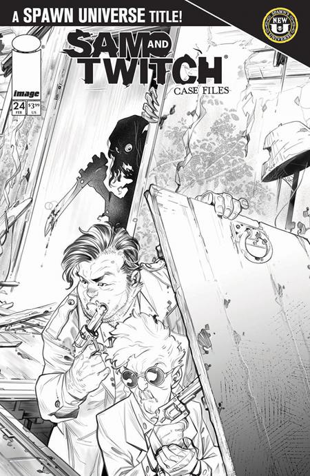Spawn Sam And Twitch Case Files #24 Ig Guara B&W Cover