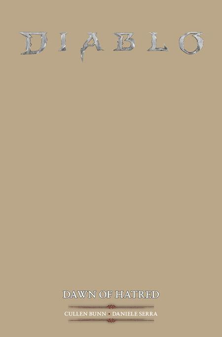 Diablo Dawn Of Hatred #1 (OF 4) Blank Sketch Cover