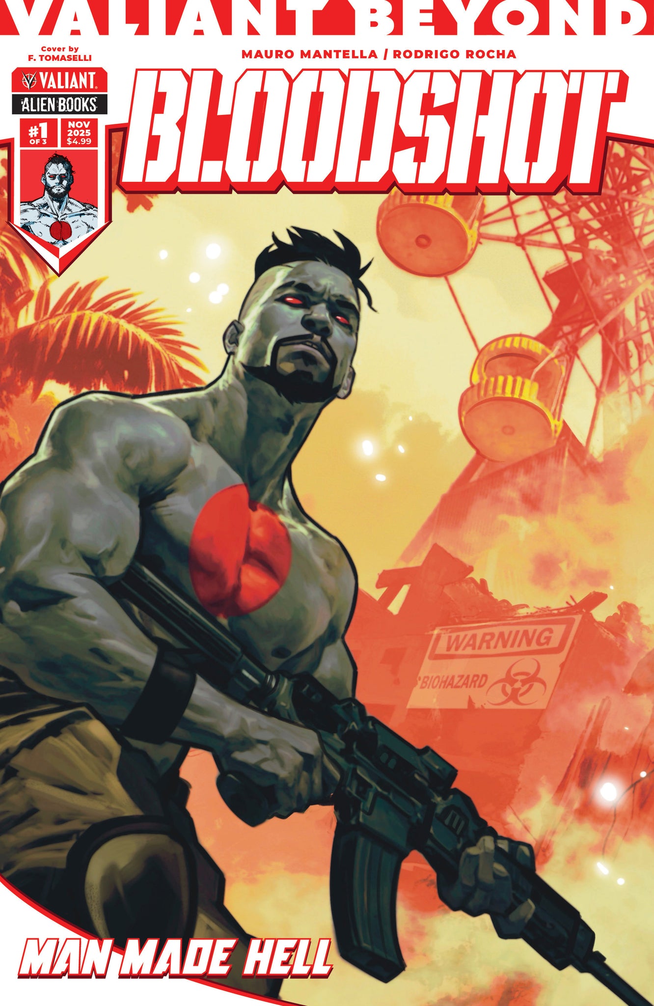 Valiant Beyond: Bloodshot #4--Man Made Hell #1  Tomaselli Cover