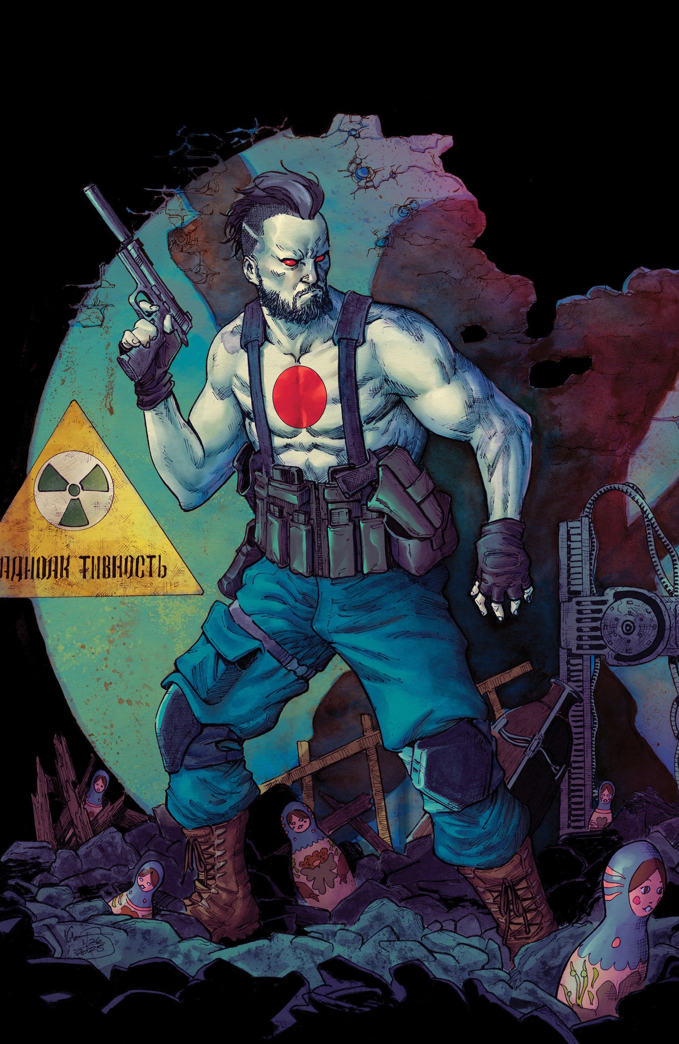 Valiant Beyond: Bloodshot #4--Man Made Hell #1  Wong Full Art Cover