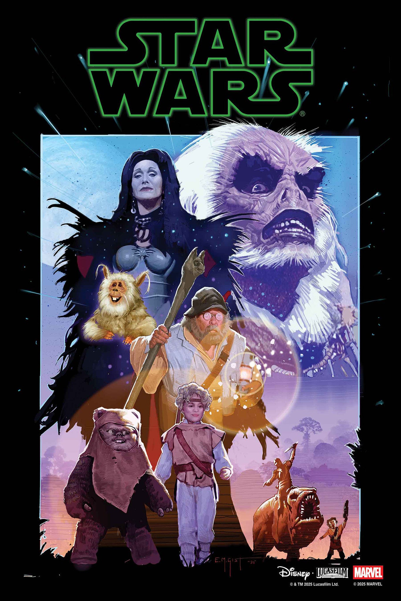Star Wars #7 E.M. Gist Battle For Endor 40th Anniversary Cover