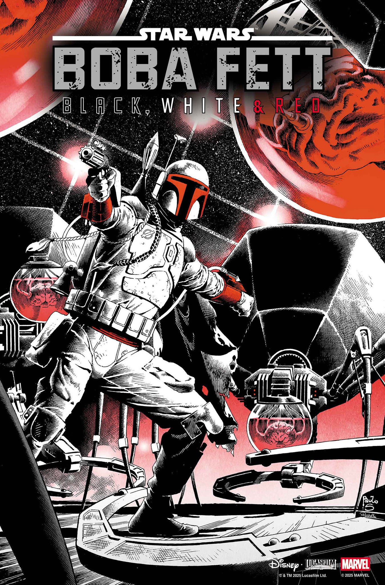 STAR WARS: BOBA FETT - BLACK, WHITE & RED #3 PAULO SIQUEIRA Cover