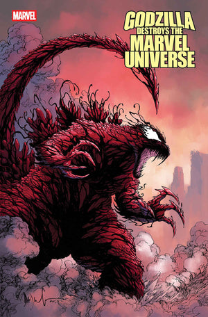Godzilla Destroys The Marvel Universe #5 Dave Wachter Marvelized Carnage-Zilla Cover