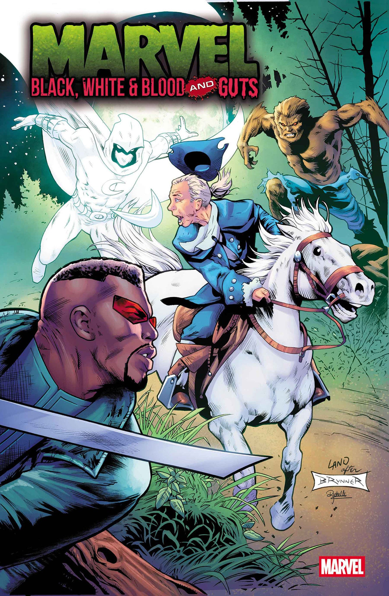 Marvel: Black, White & Blood And Guts #1 Greg Land 250th Homage Cover