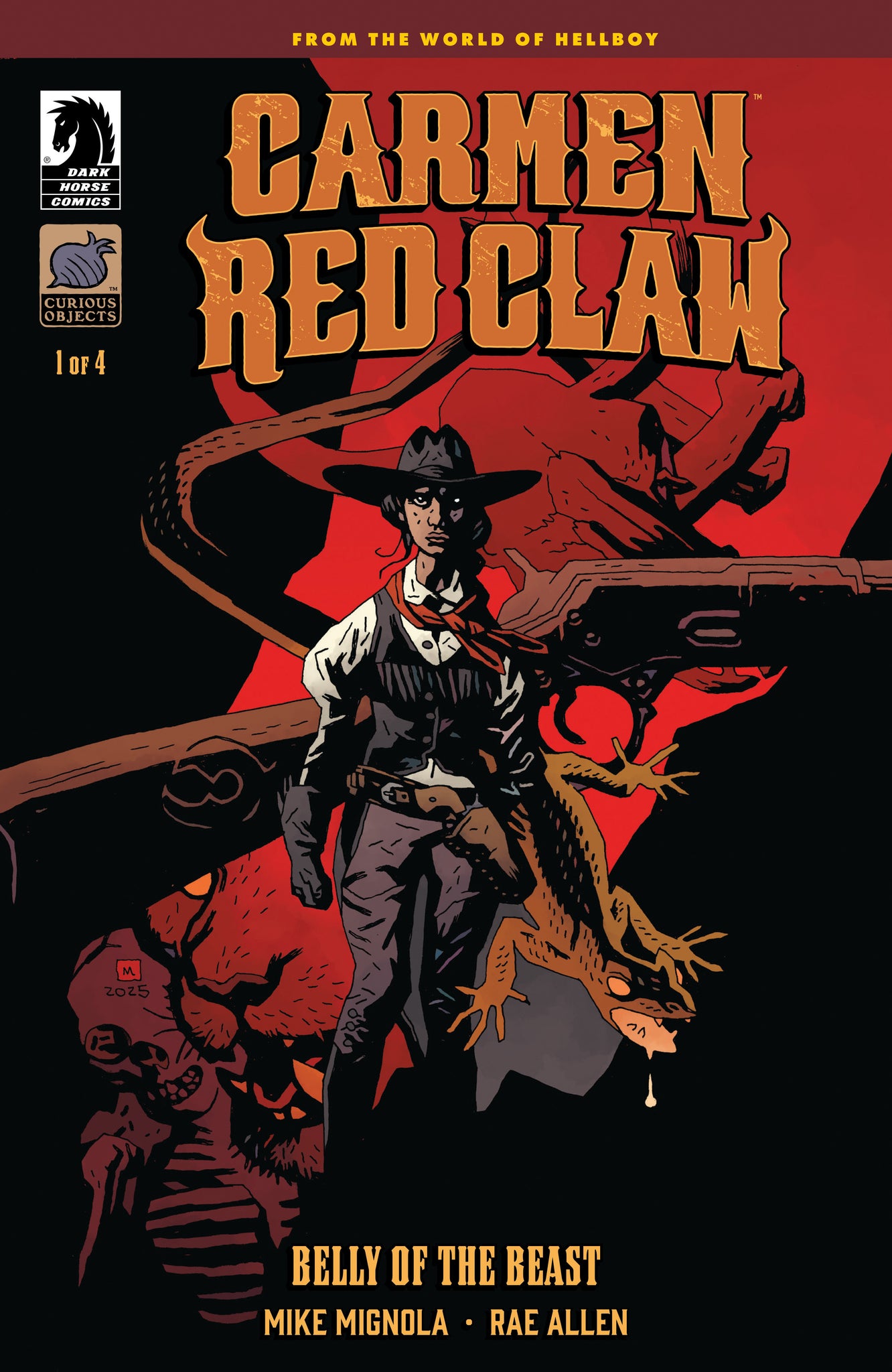 Carmen Red Claw: Belly Of The Beast #1  Mike Mignola Cover