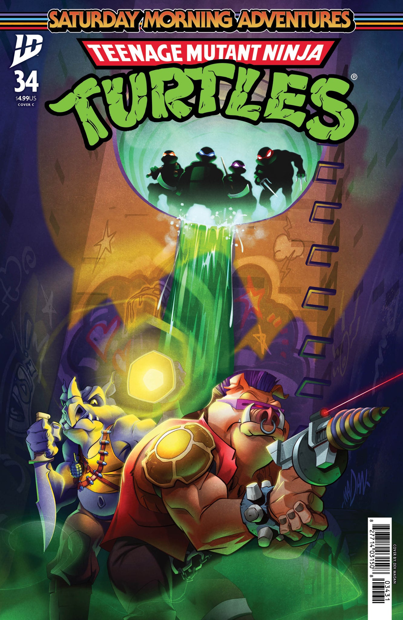 Teenage Mutant Ninja Turtles: Saturday Morning Adventures #34 Madan Cover