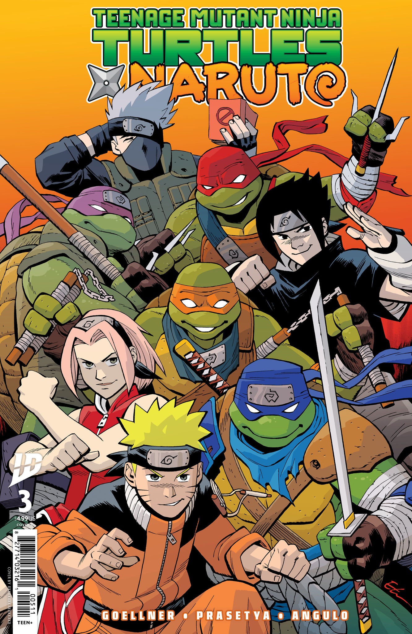 Teenage Mutant Ninja Turtles X Naruto #3  Young Cover