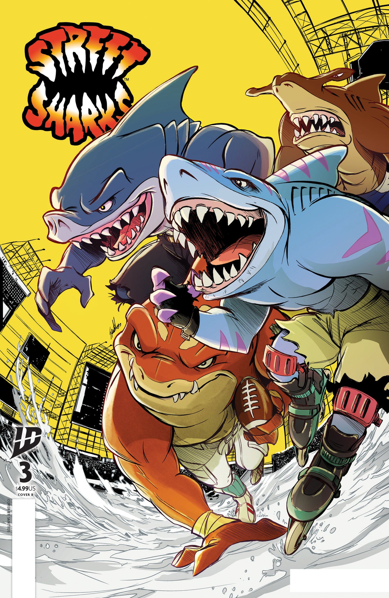 Street Sharks #3  Santtos Cover