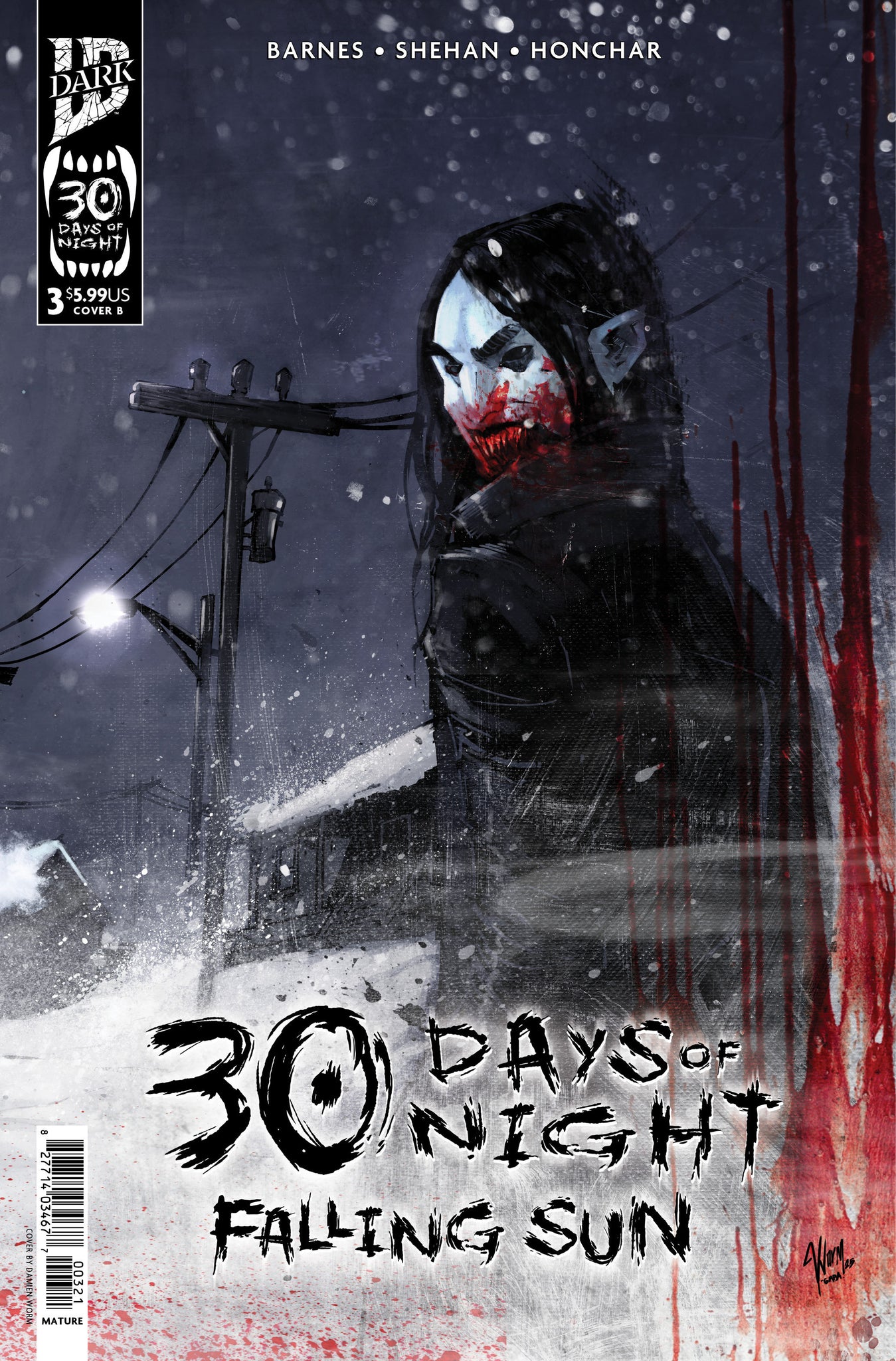 30 Days Of Night: Falling Sun #3 Damien Worm Cover