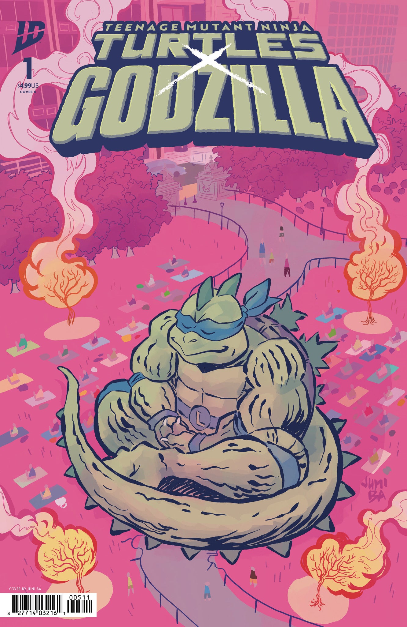 Teenage Mutant Ninja Turtles X Godzilla #1  Ba Cover