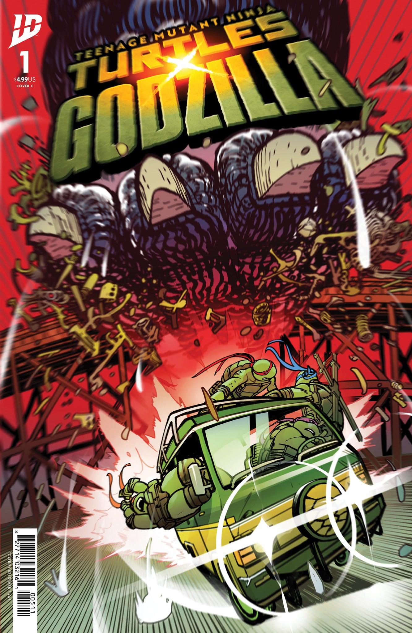 Teenage Mutant Ninja Turtles X Godzilla #1  Rivas Cover