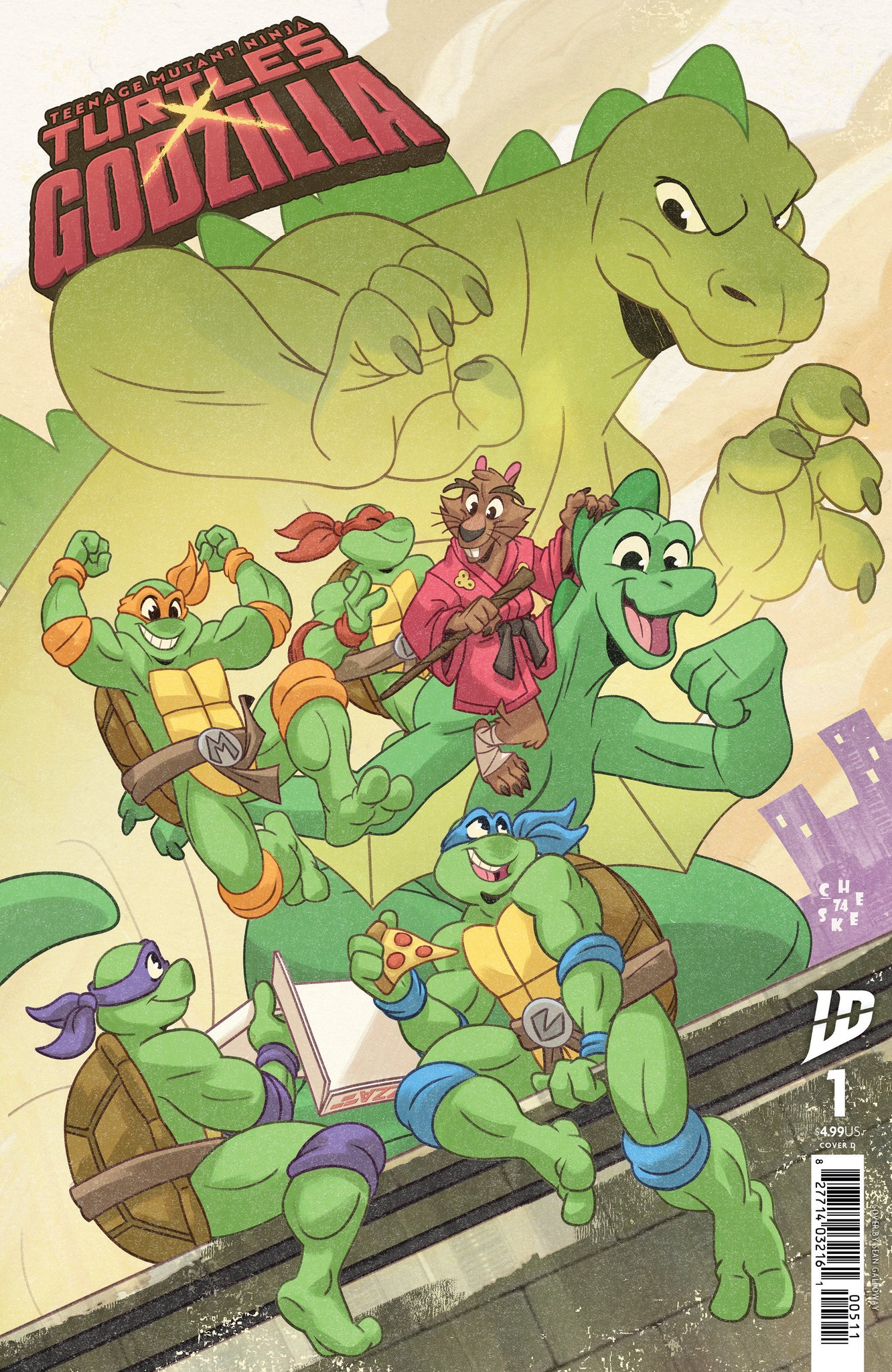 Teenage Mutant Ninja Turtles X Godzilla #1  Galloway Cover