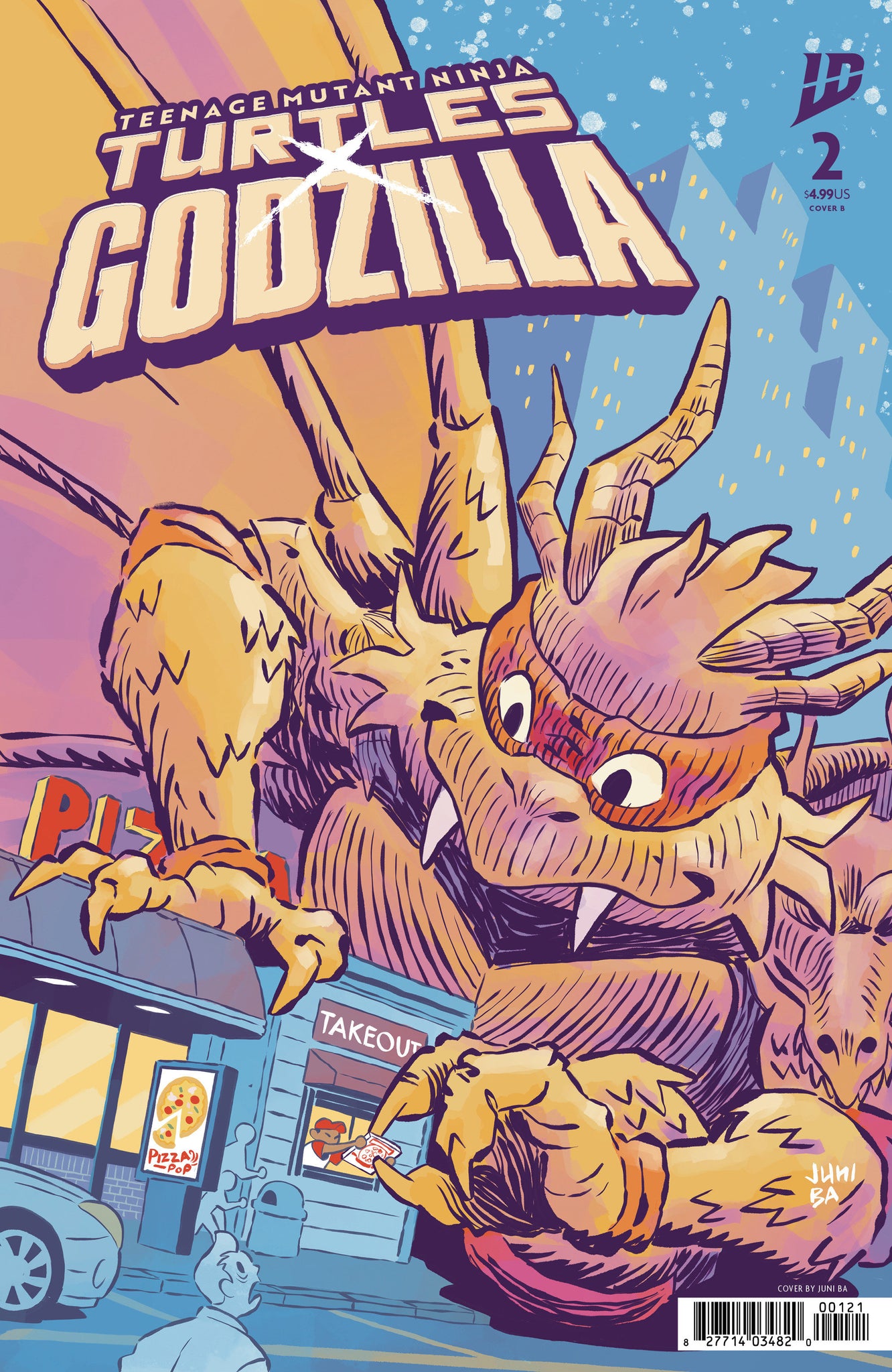 Teenage Mutant Ninja Turtles X Godzilla #2  Ba Cover