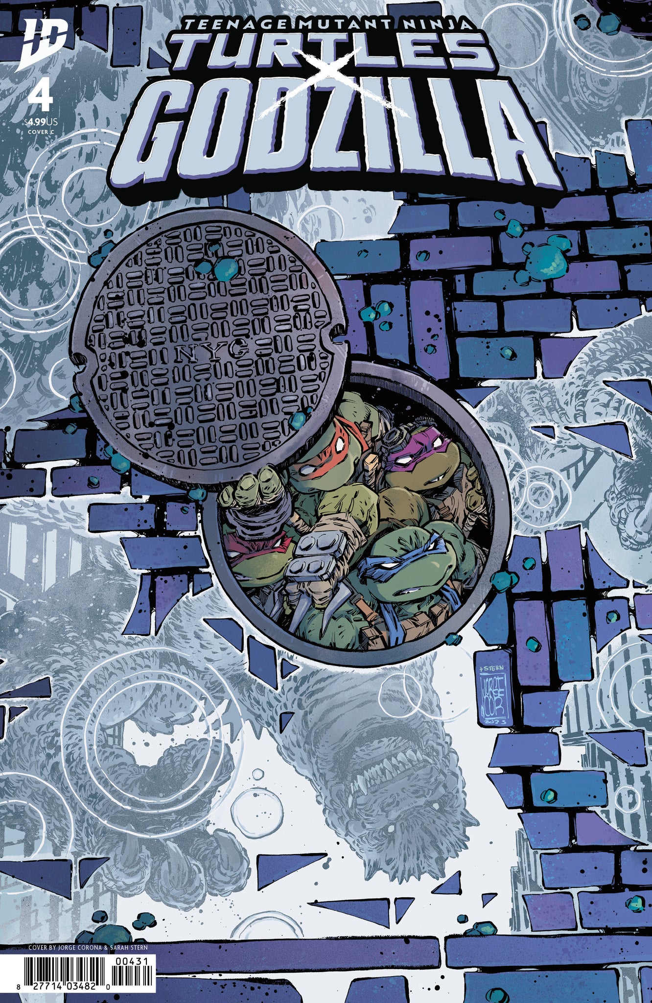Teenage Mutant Ninja Turtles X Godzilla #4 Corona Cover