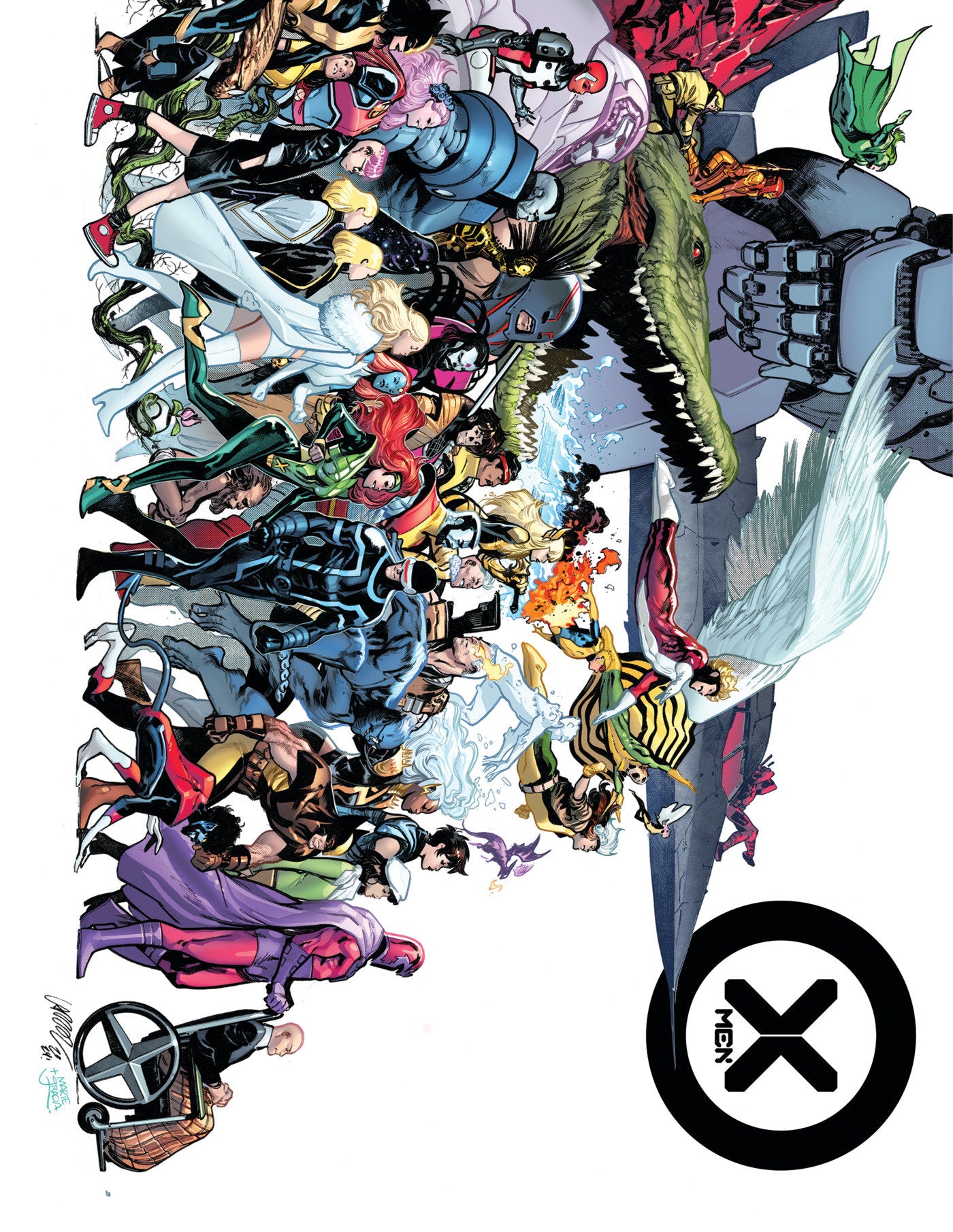 Fall Of The House Of X/Rise Of The Powers Of X Omnibus Pepe Larraz Direct Market Cover