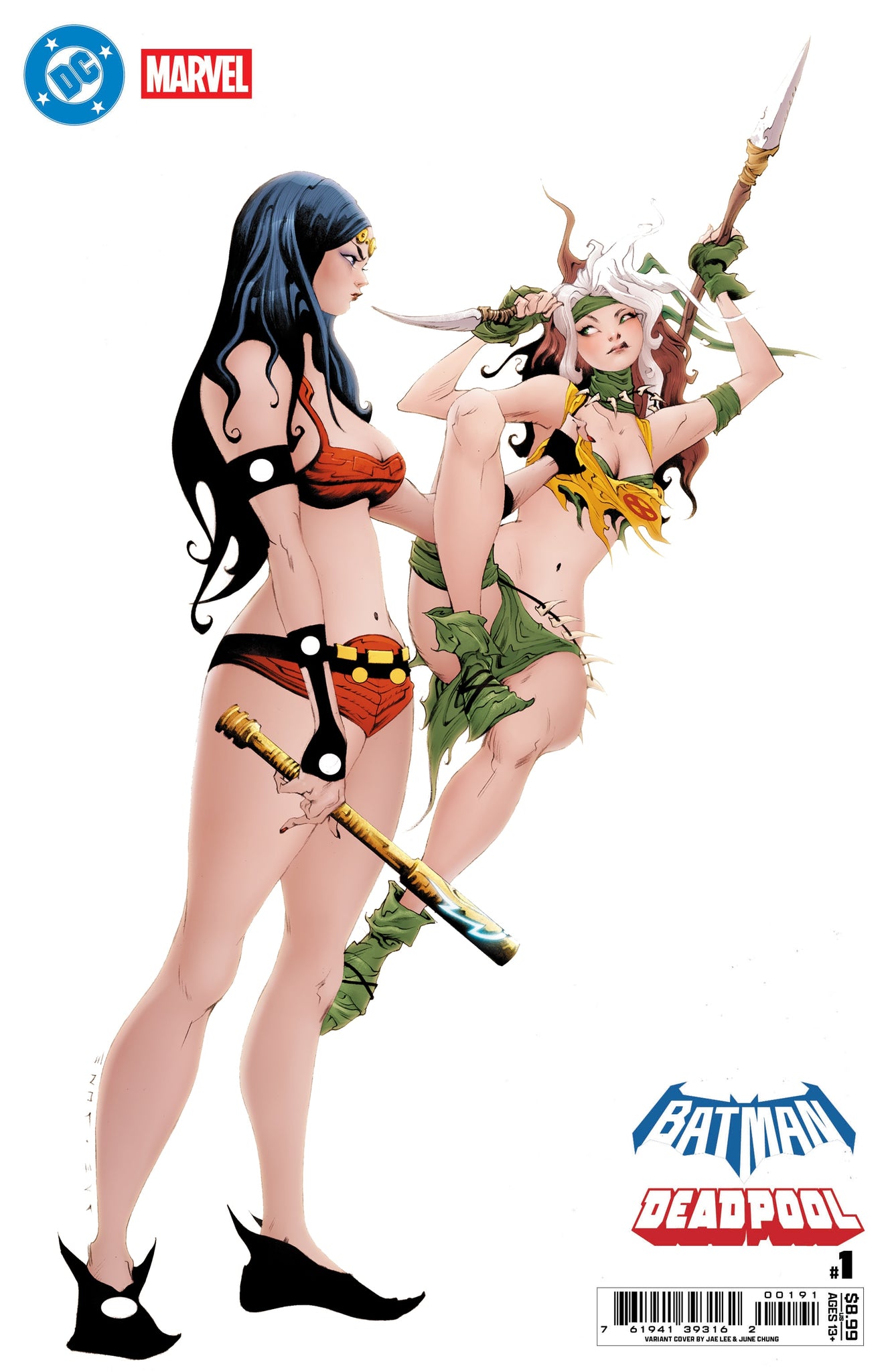 Dc Marvel Batman Deadpool #1 (ONE Shot) Jae Lee Big Barda Savage Land Rogue Card Stock Cover